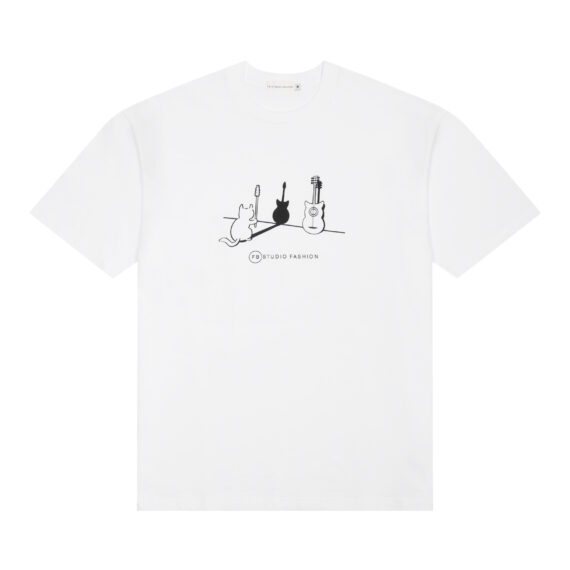 T-Shirt Cat Guitar